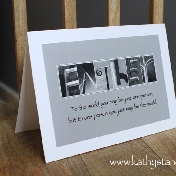 8x10 Father Alphabet Art Photograph and Card - Picture 2 of 2